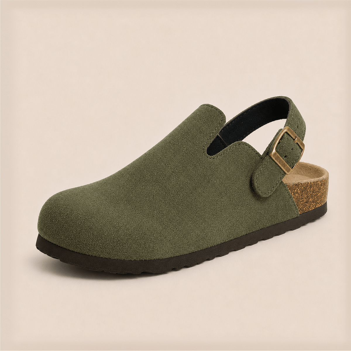 Genuine Suede Backstrap Clogs by Qomfrt